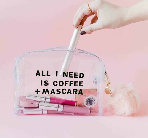 Clear Vinyl Makeup Bag DIY 4